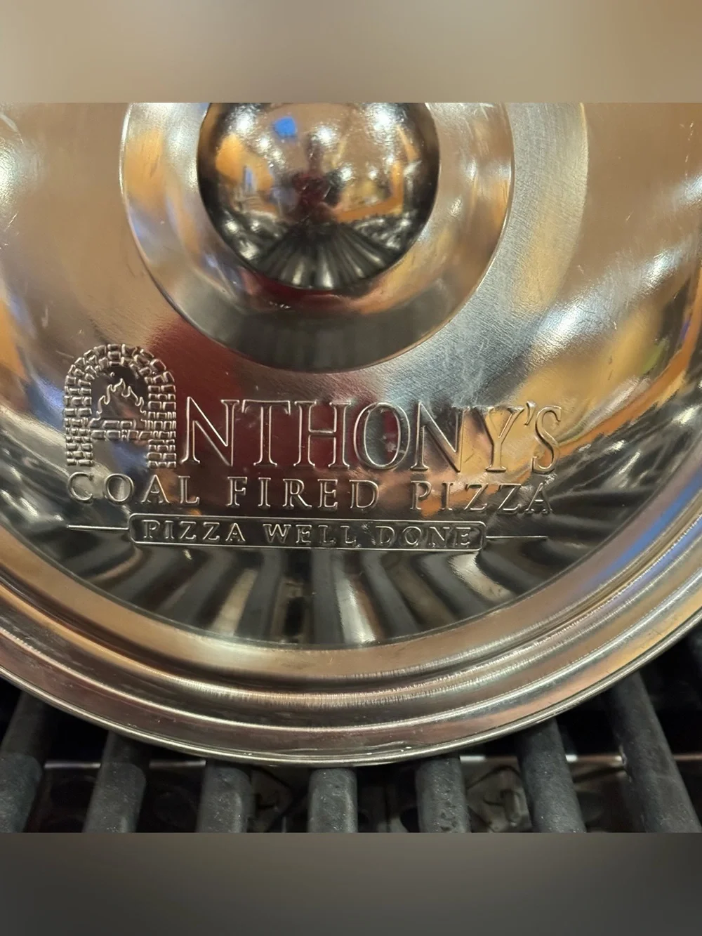 Anthony Coal Fired Pizza: Promo: Stainless Steel Pan 9.5” Lid Only - Silver